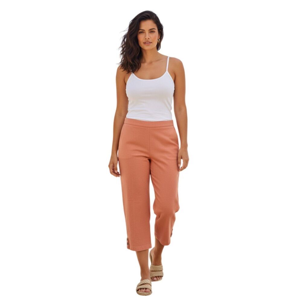 Alfred Dunner Coral Crop Pull-on Stretch Pants Size 10 - Picture 8 of 14